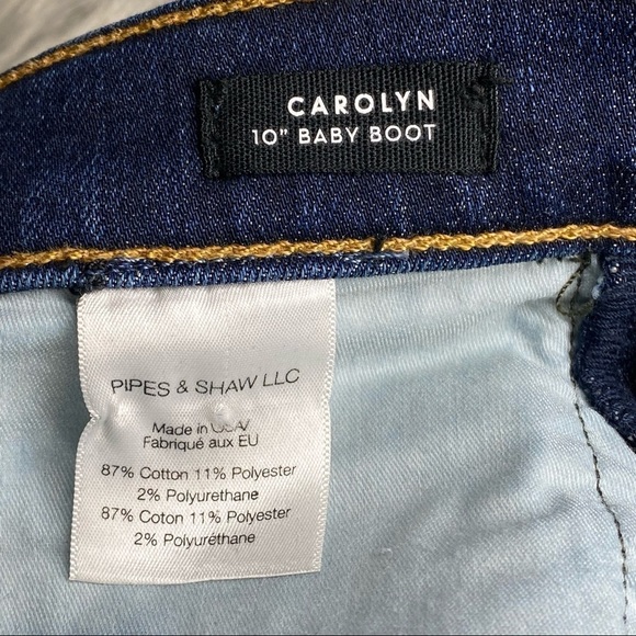 VERONICA BEARD Carolyn 10โ Baby Boot Metallic Gold Stripe Jeans, Size 25 - Picture 12 of 15